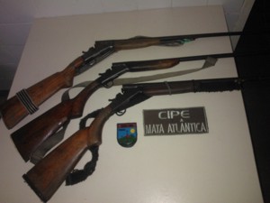 Polícia Militar apreende armas usadas para caça em Belmonte