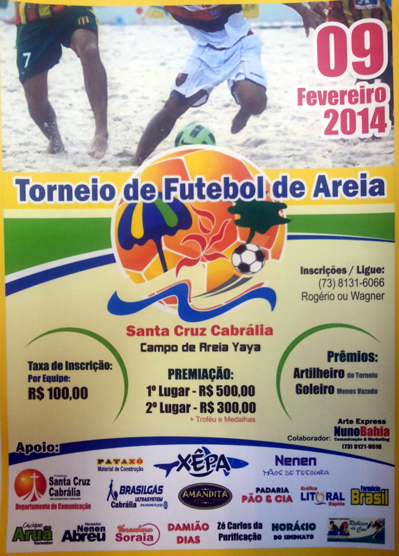 Torneio de Futebol de Areia em Santa Cruz Cabrália