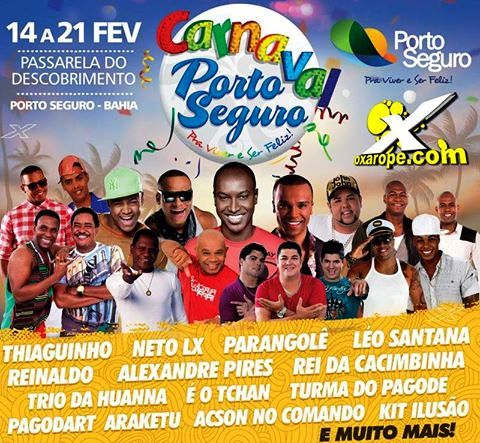 Sai a Programação do Carnaval de Porto Seguro.