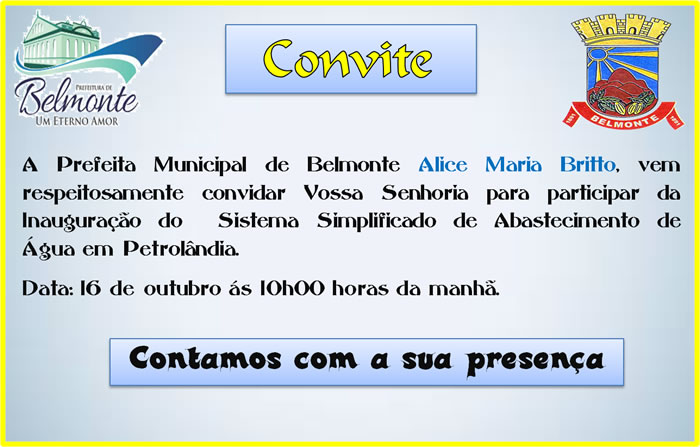 Prefeitura de Belmonte e Governo do Estado inauguram sistema de abastecimento de água em Petrolândia.