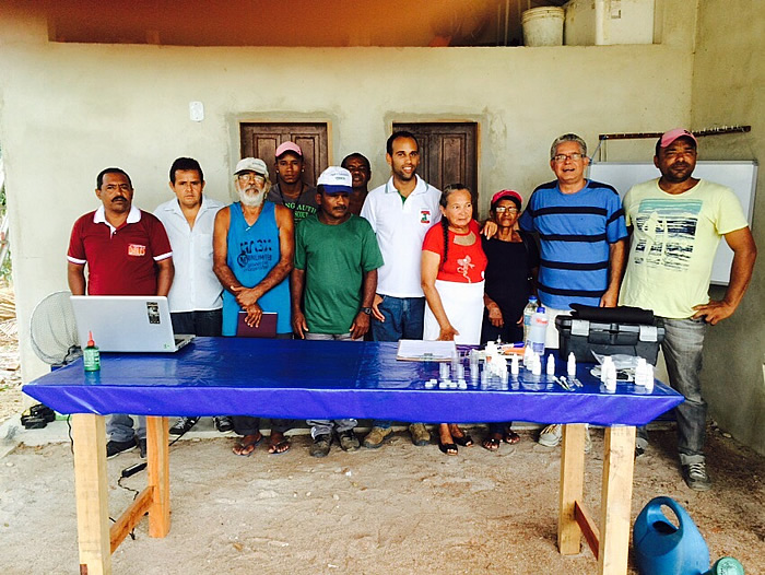 Senar ministra curso de PISCICULTURA para agricultores belmontenses na fazenda ECOPALM.