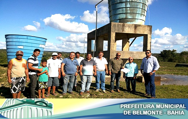 Equipe da CERB visita Santa Maria Eterna e diz que instalação do sistema de água começa ainda esse mês.