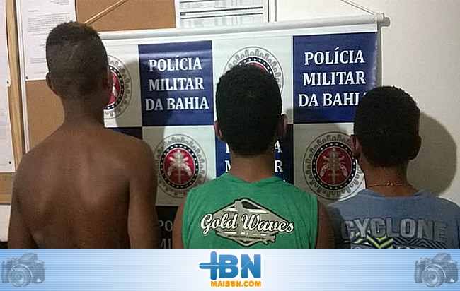 Policia Militar de Belmonte apreende menores cometendo assaltos usando arma de brinquedo.