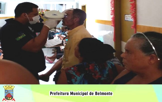 Equipes de Combate ao Glaucoma fazem reavaliação de pacientes em Belmonte.