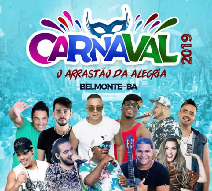 Prefeitura de Belmonte divulga grade de atrações do Carnaval 2019.