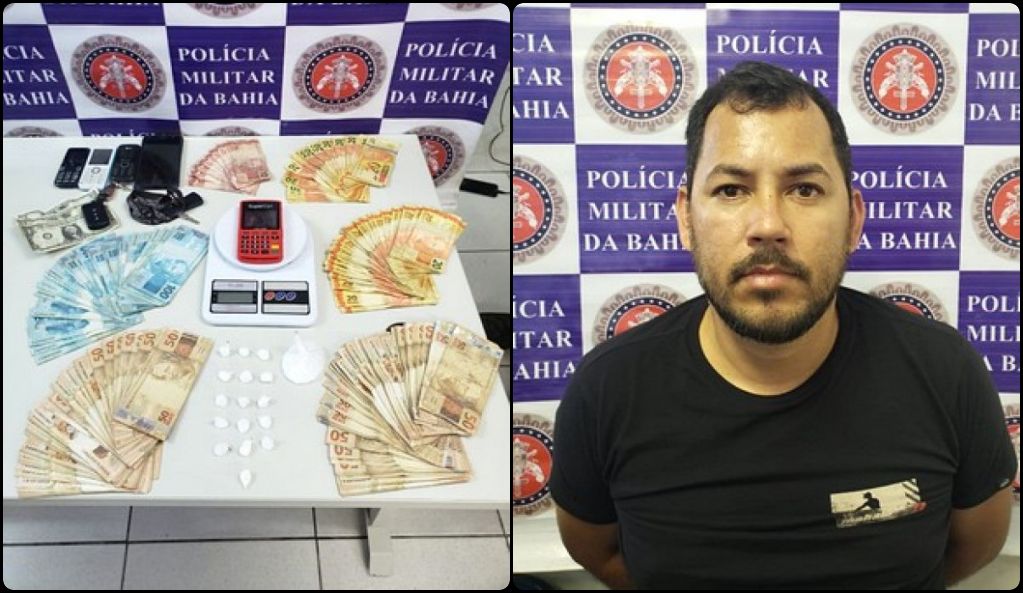 Polícia prende homem acusado de fazer delivery de drogas em Coroa Vermelha.