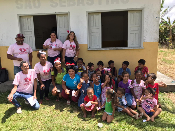 Equipe itinerante de saúde promove evento direcionado às crianças do Projeto Piaçava.