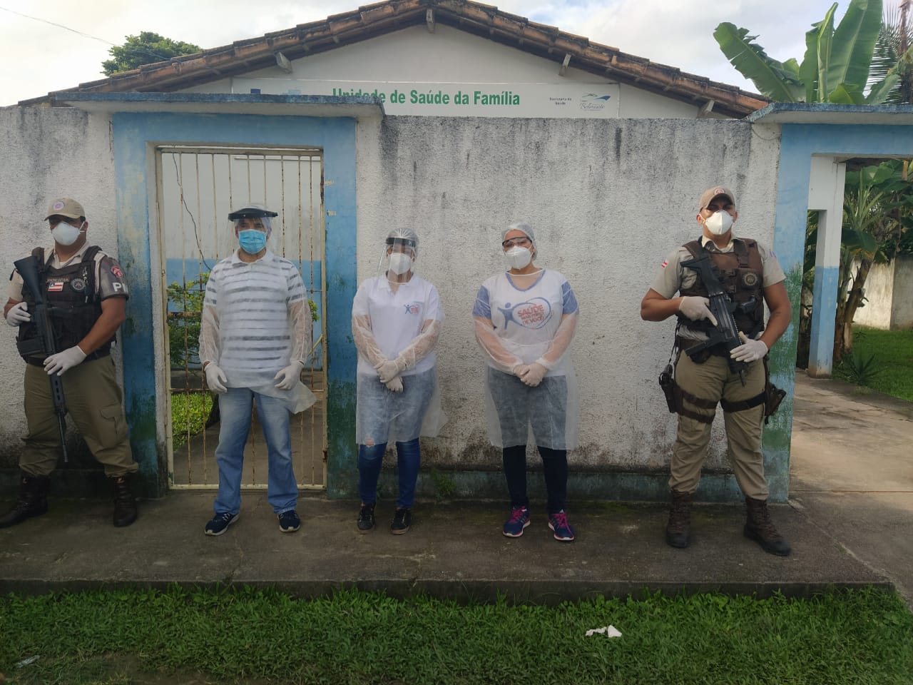 Vigilância Sanitária e PM visitam paciente com COVID-19 em Boca do Córrego.