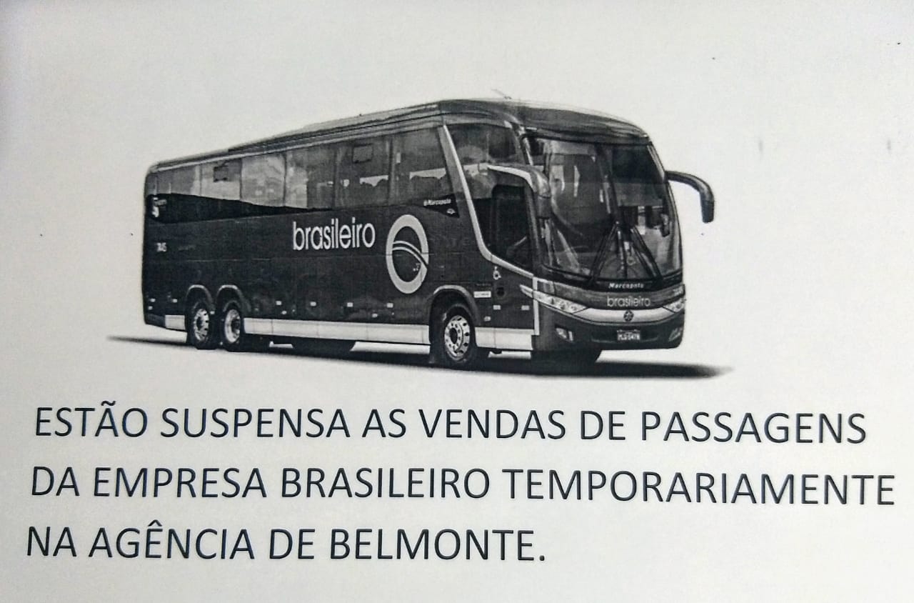 Grupo Brasileiro suspende circulação de ônibus em Belmonte.