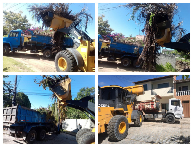 Prefeitura de Cabrália realiza operação de limpeza no Bairro Mirante da Coroa.