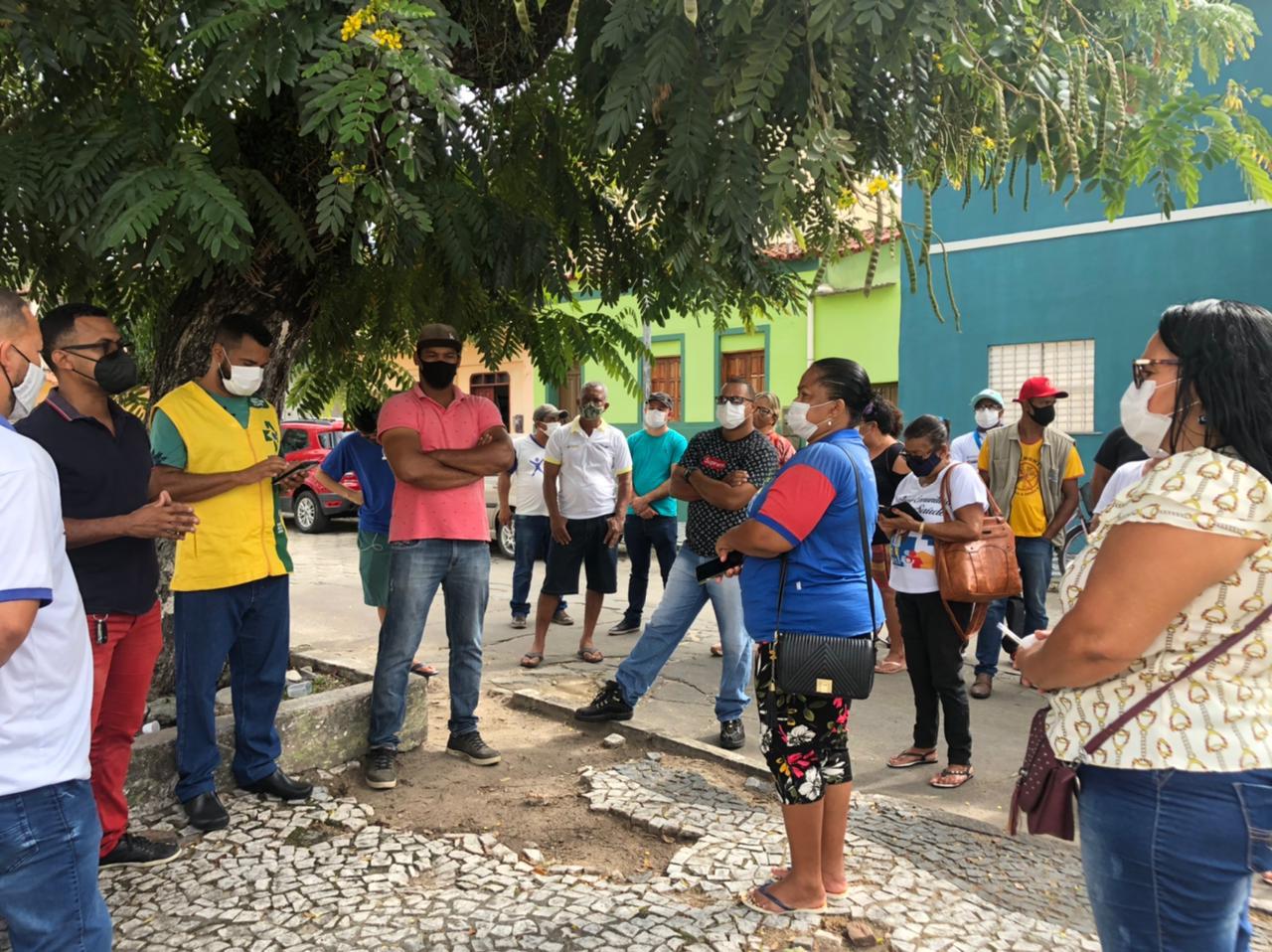 Agentes de Saúde e Endemias de Belmonte fazem manifestação para cobrar direitos da categoria.